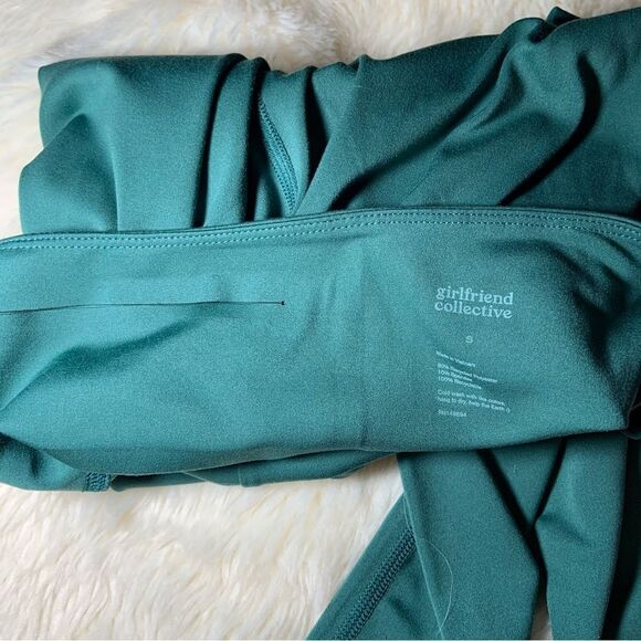 Sz Small Emerald Green Teal Girlfriend Collective Workout Leggings - Picture 3 of 11